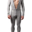 CheapUndies Light Grey Waffle Knit Thermal Union Suit