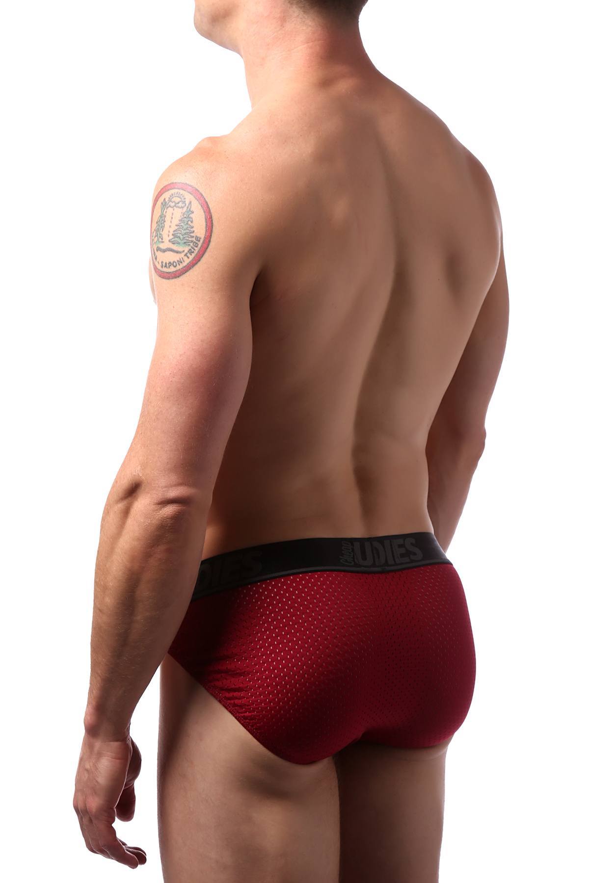 CheapUndies Maroon Mesh Sports Brief