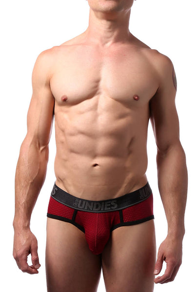 CheapUndies Maroon Sport Mesh Brief