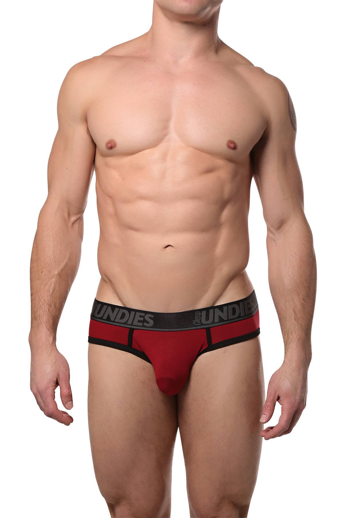 CheapUndies Maroon Touch Jock Brief