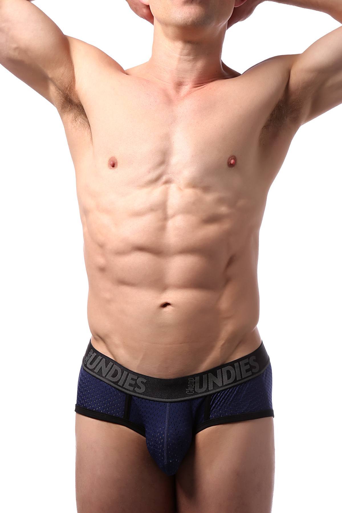 CheapUndies Navy Sport Mesh Brief