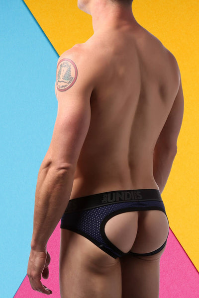 CheapUndies Navy Sport Mesh Jockbrief