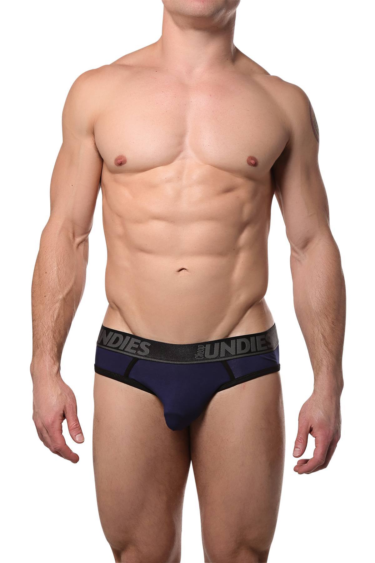 CheapUndies Navy Touch Jock Brief