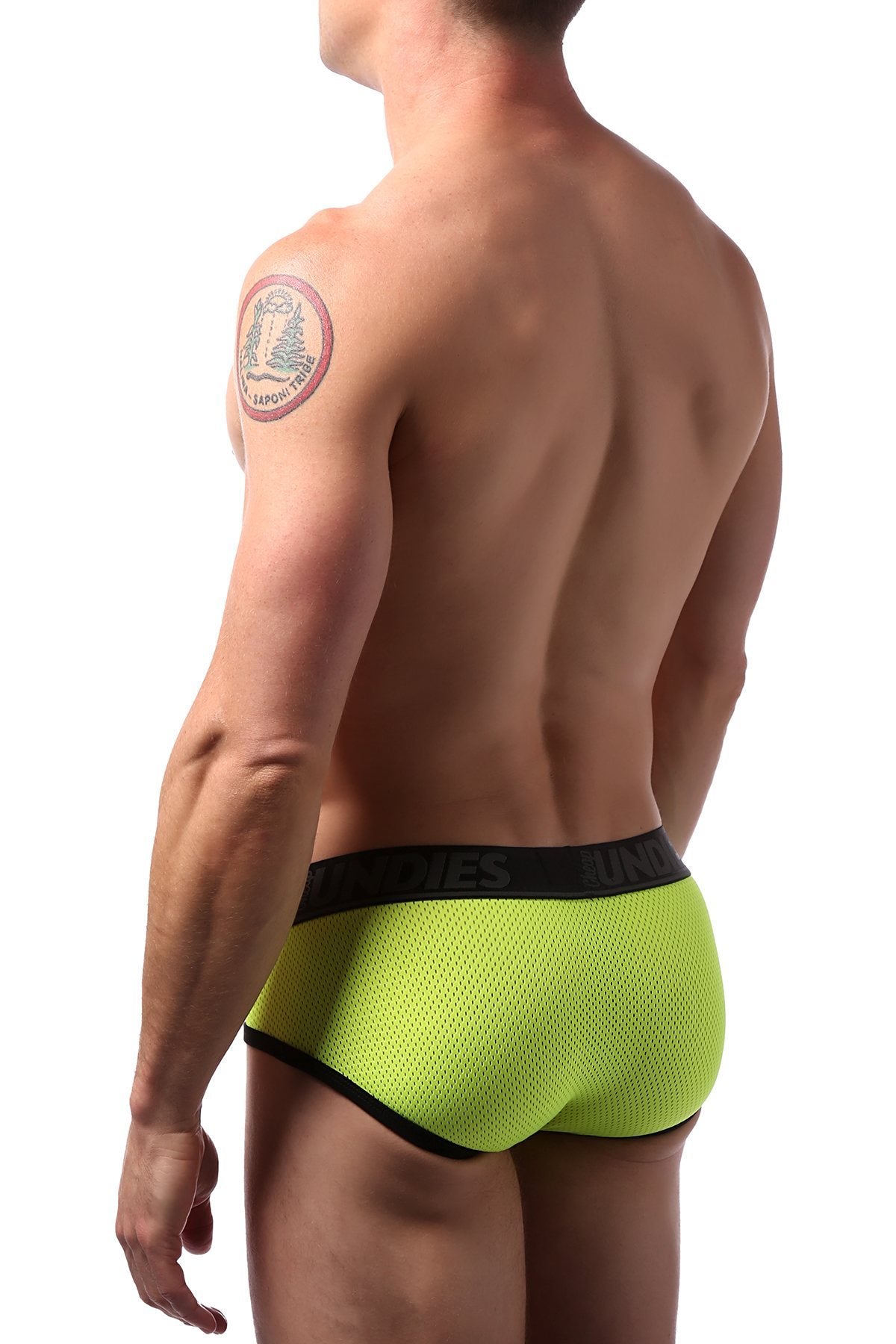 CheapUndies Neon Green Sport Mesh Brief