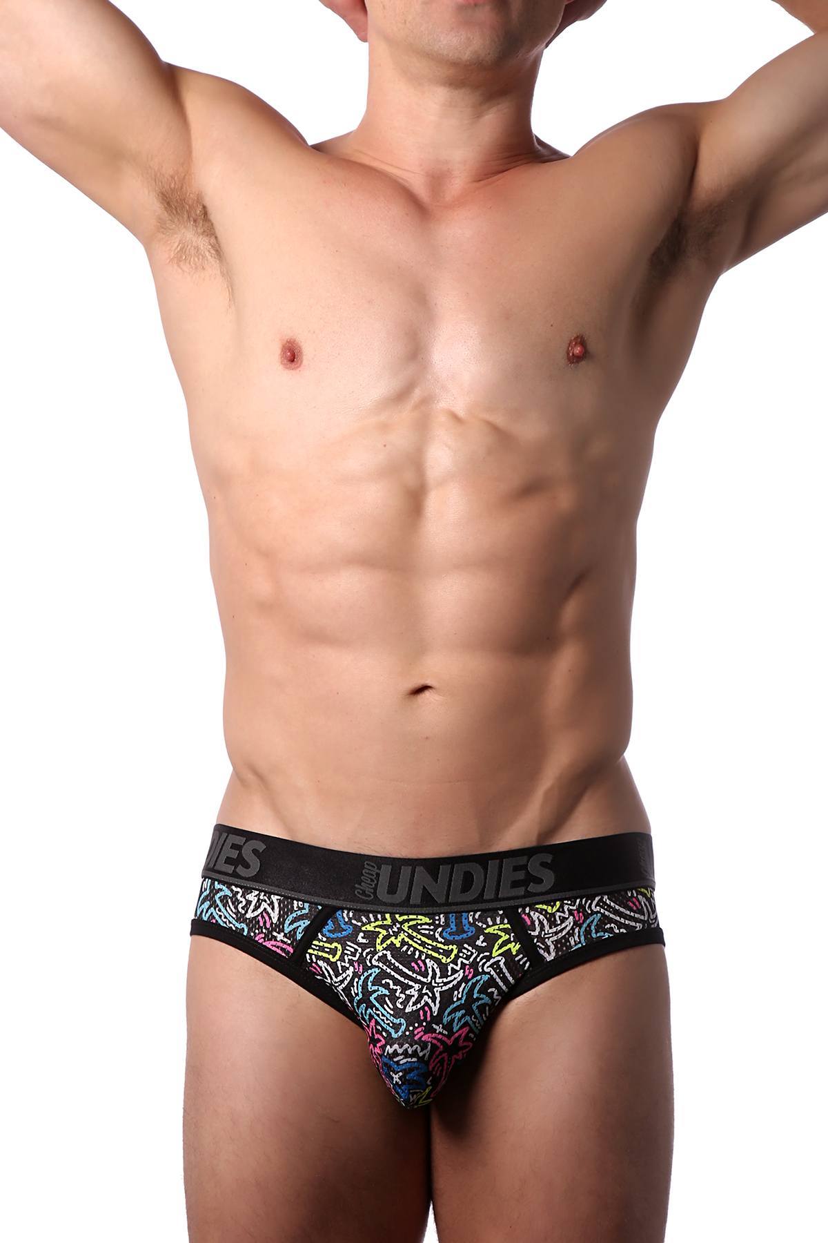 CheapUndies Neon Palms Sport Mesh Jock Brief