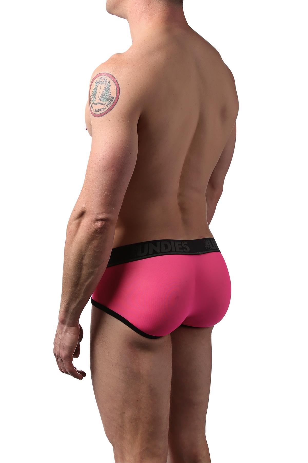 CheapUndies Neon Pink Mesh Brief