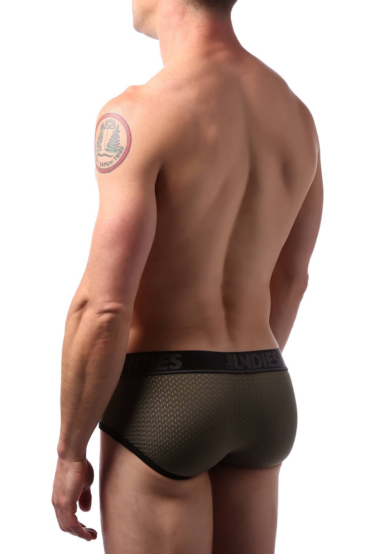 CheapUndies Olive Sport Mesh Brief