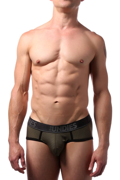 CheapUndies Olive Sport Mesh Brief