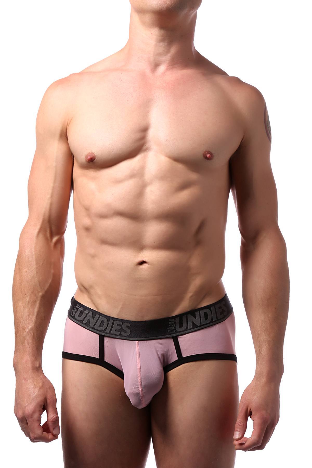 CheapUndies Pink Classic Mesh Brief