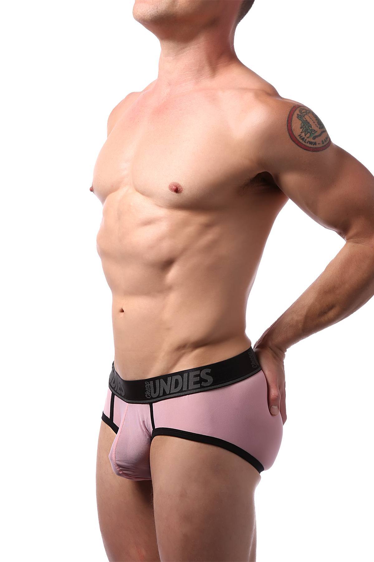 CheapUndies Pink Classic Mesh Brief