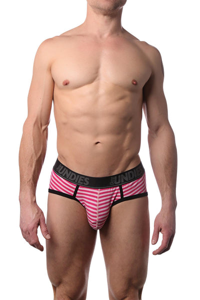 CheapUndies Pink Cotton Stripe Brief