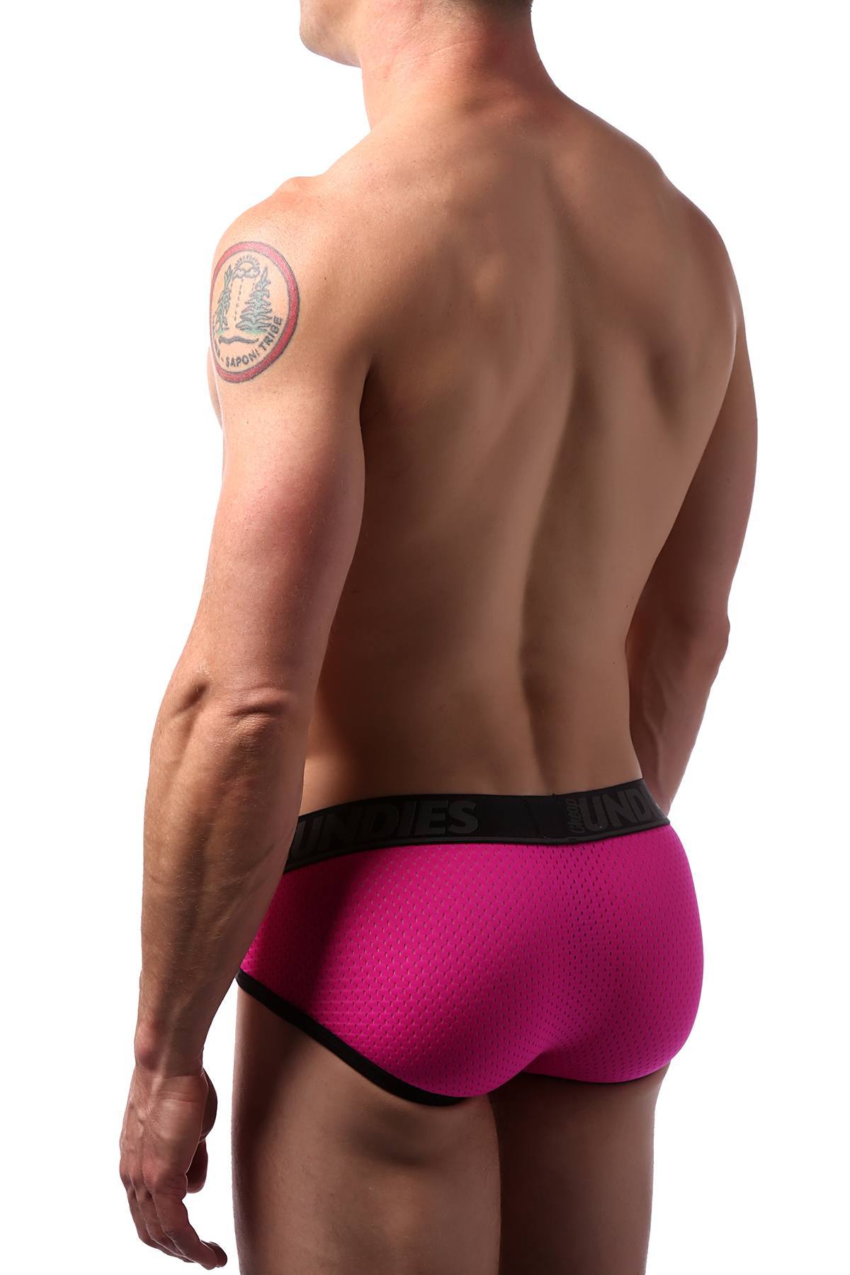 CheapUndies Pink Sport Mesh Brief