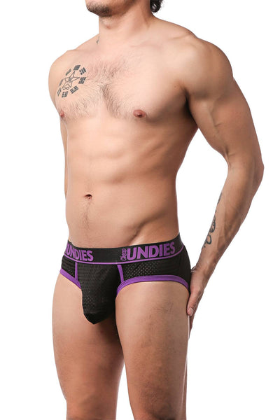 CheapUndies Purple Exposed Sport Mesh Brief