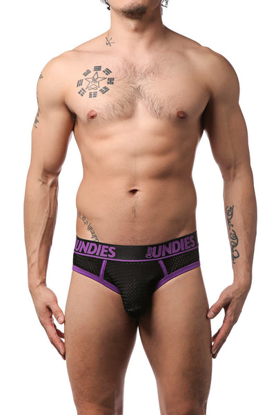 CheapUndies Purple Exposed Sport Mesh Jockbrief