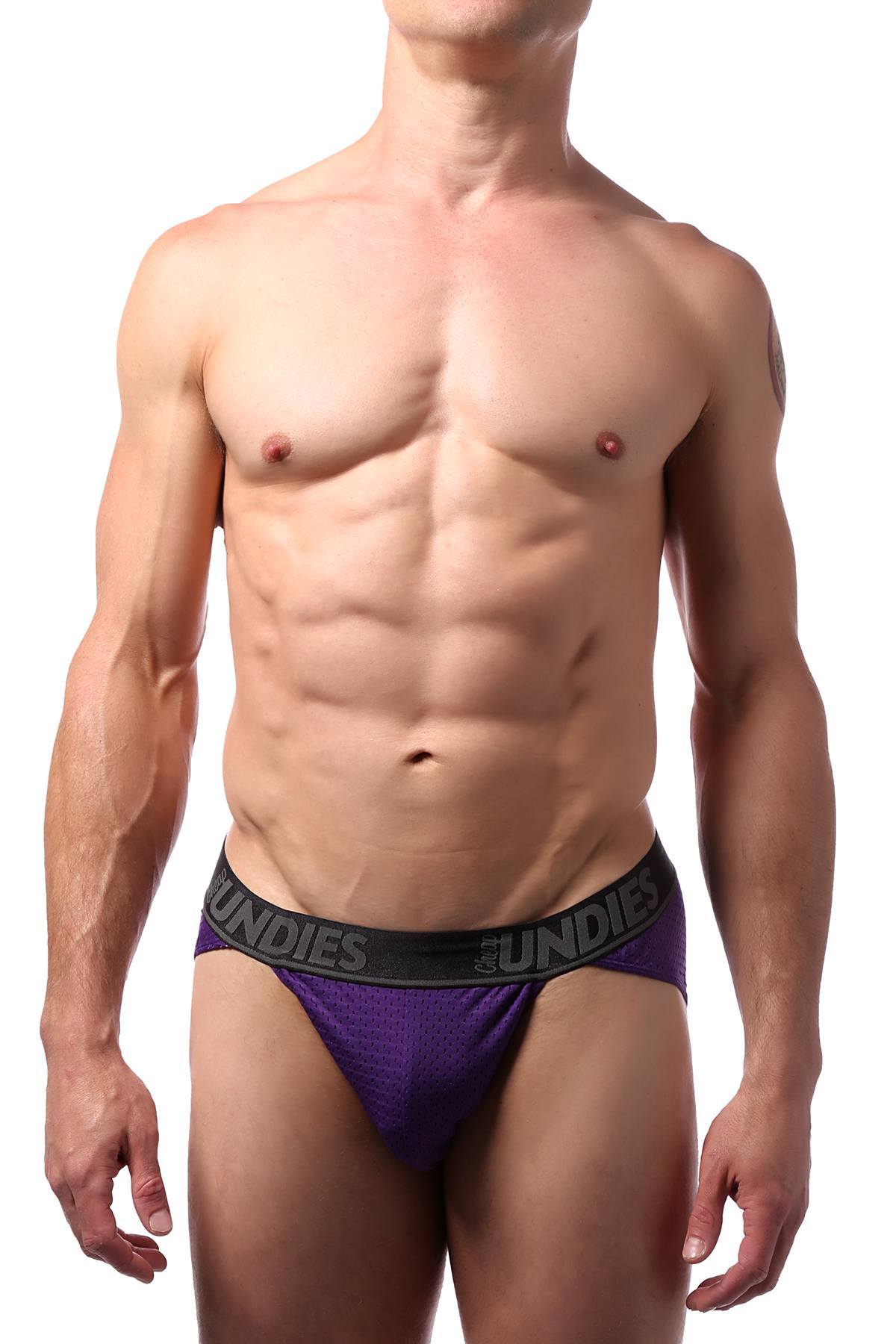 CheapUndies Purple Mesh Sports Brief