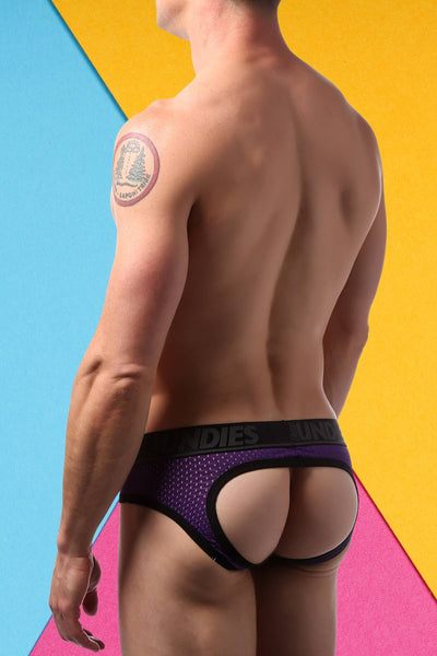 CheapUndies Purple Sport Mesh Jockbrief