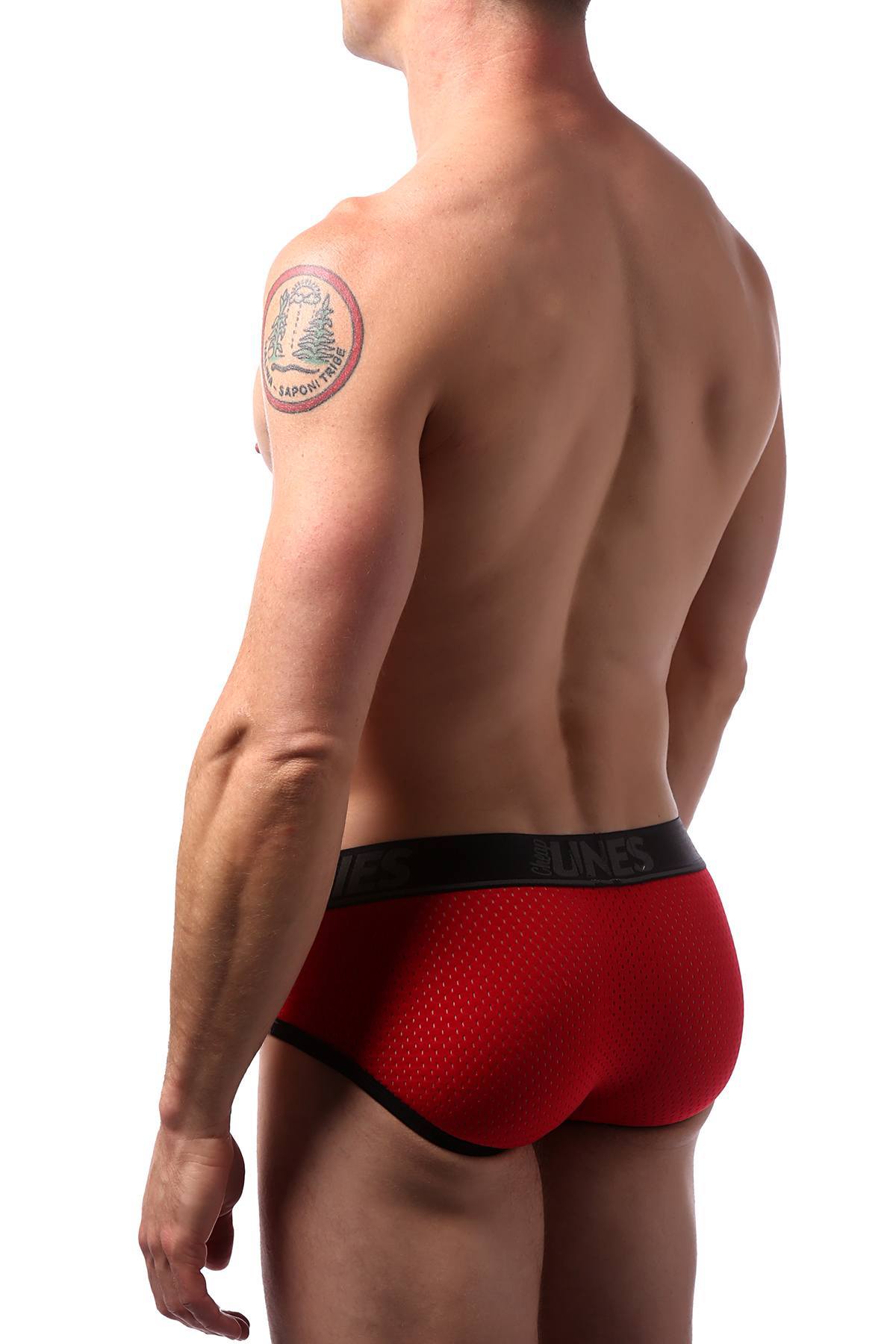 CheapUndies Red Sport Mesh Brief