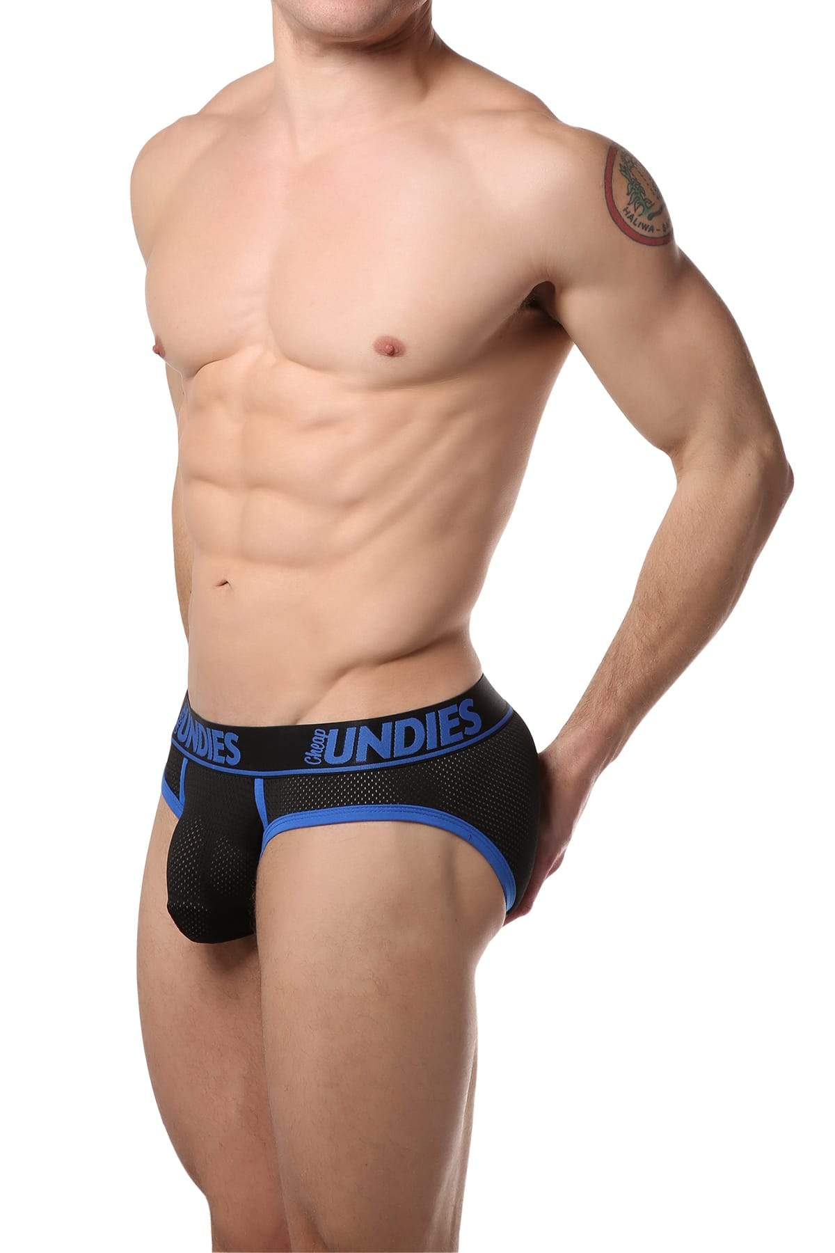 CheapUndies Royal Exposed Sport Mesh Brief