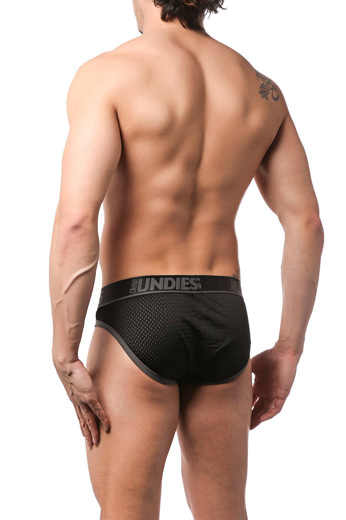 CheapUndies Stone Exposed Sport Mesh Brief