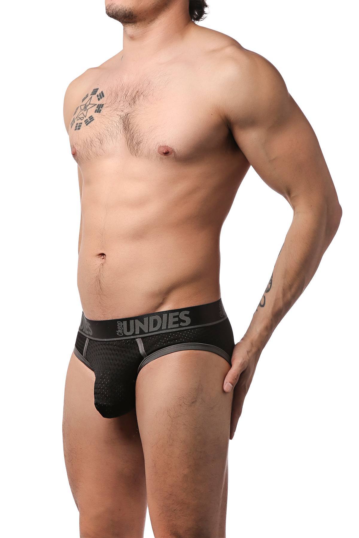 CheapUndies Stone Exposed Sport Mesh Jockbrief