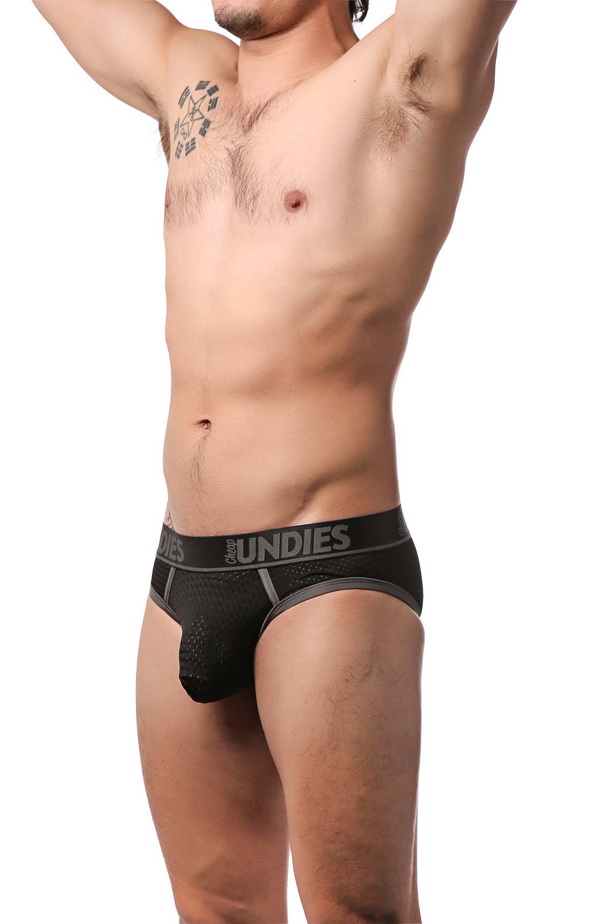 CheapUndies Stone Exposed Sport Mesh Jockbrief