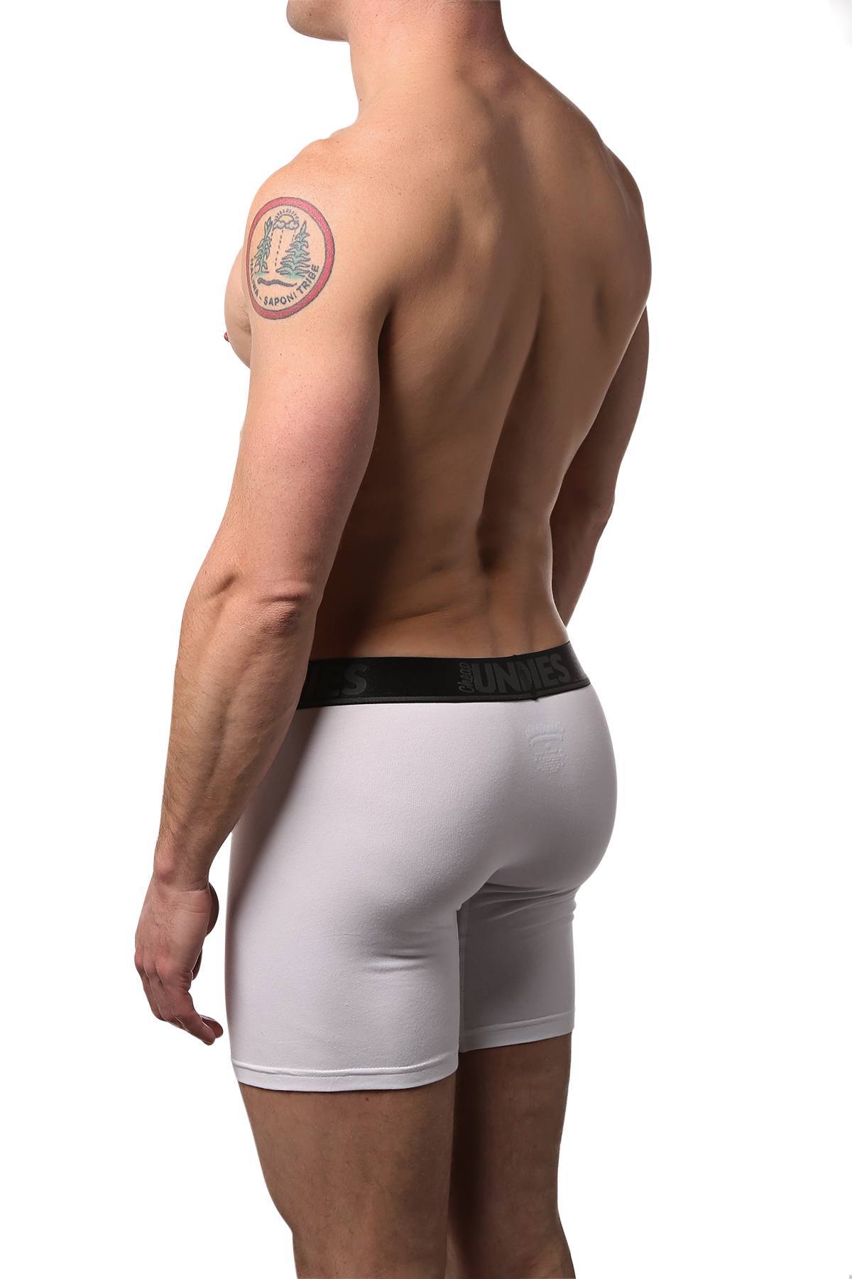 CheapUndies White Contoured Pouch Long Boxer Brief