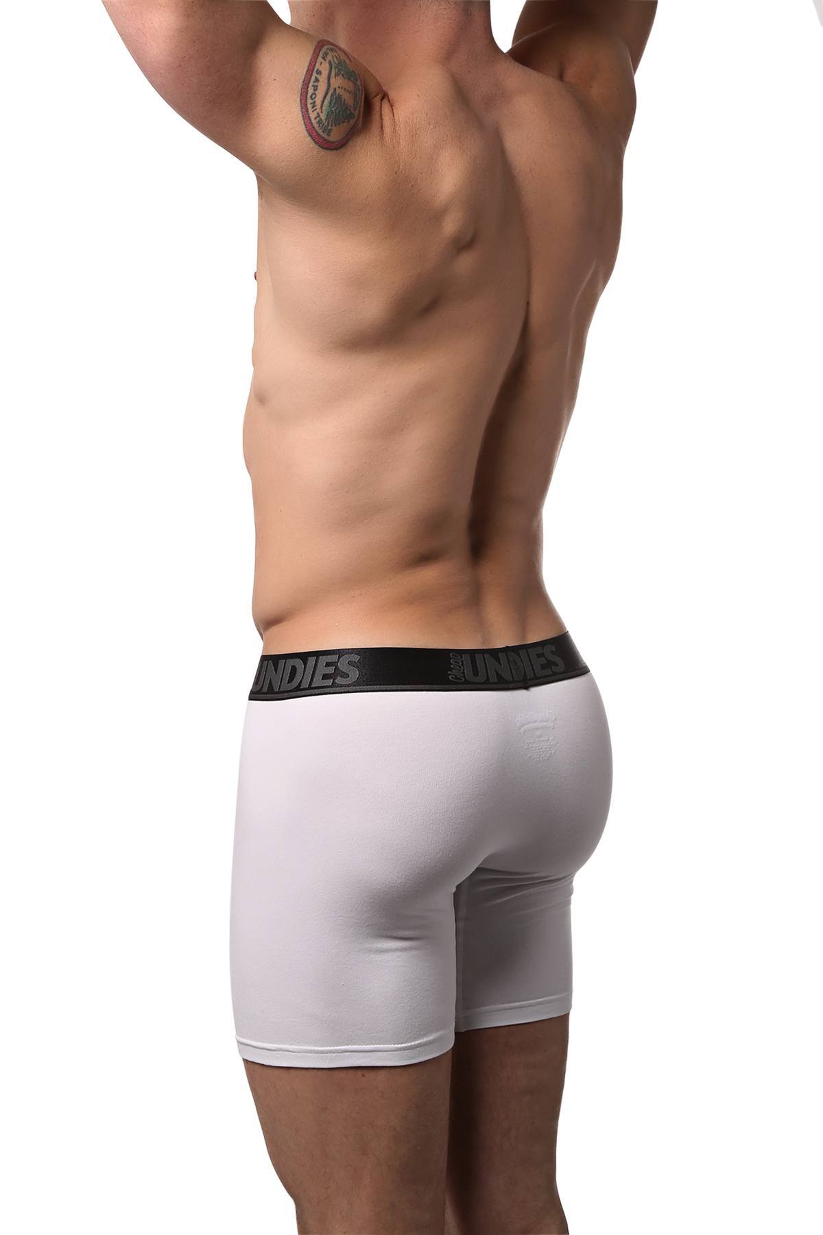 CheapUndies White Contoured Pouch Long Boxer Brief