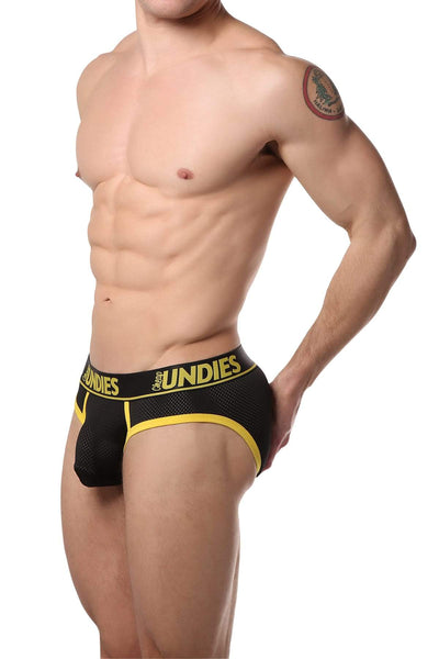 CheapUndies Yellow Exposed Sport Mesh Brief