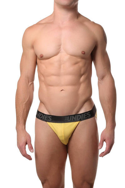 CheapUndies Yellow Mesh Bikini Brief