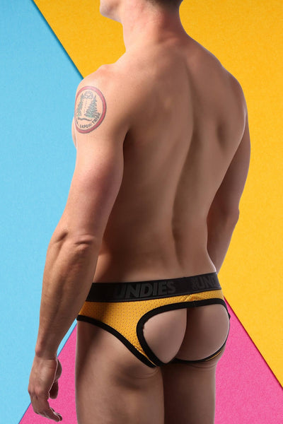 CheapUndies Yellow Sport Mesh Jockbrief