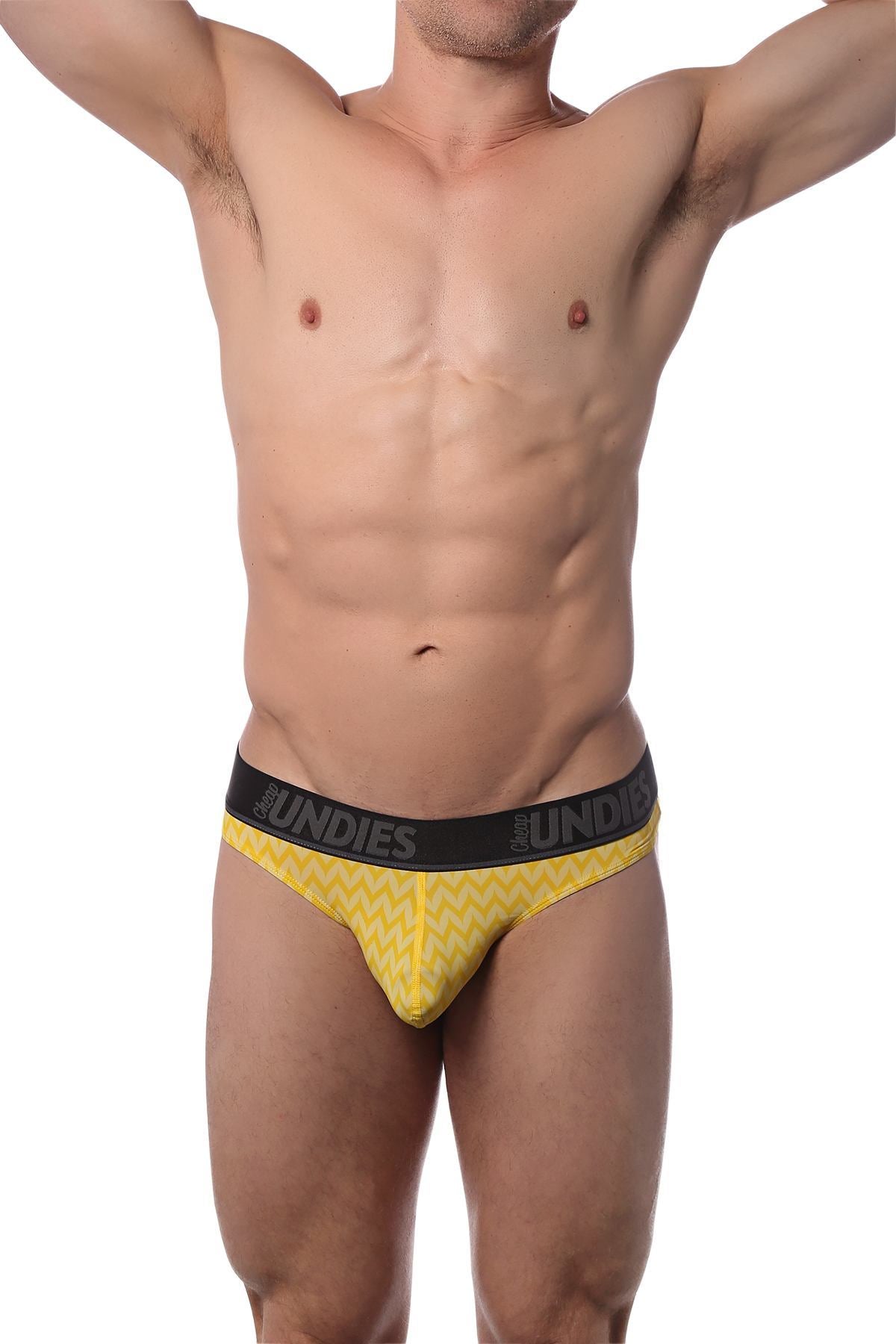 CheapUndies Yellow Zig Zag Thong