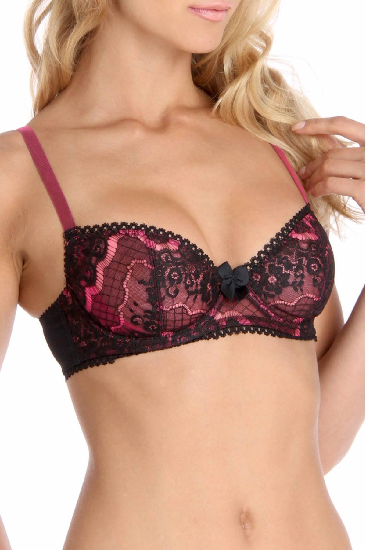 Claudette Neon Pink Intense Demi Bra