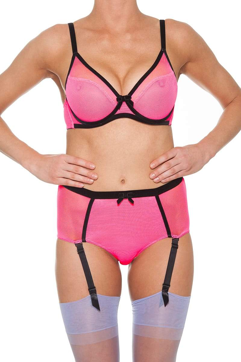 Claudette Pink Fishnet Pin-Up Panty