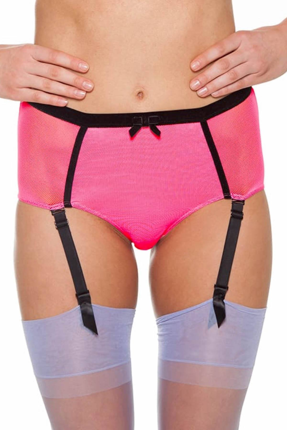 Claudette Pink Fishnet Pin-Up Panty