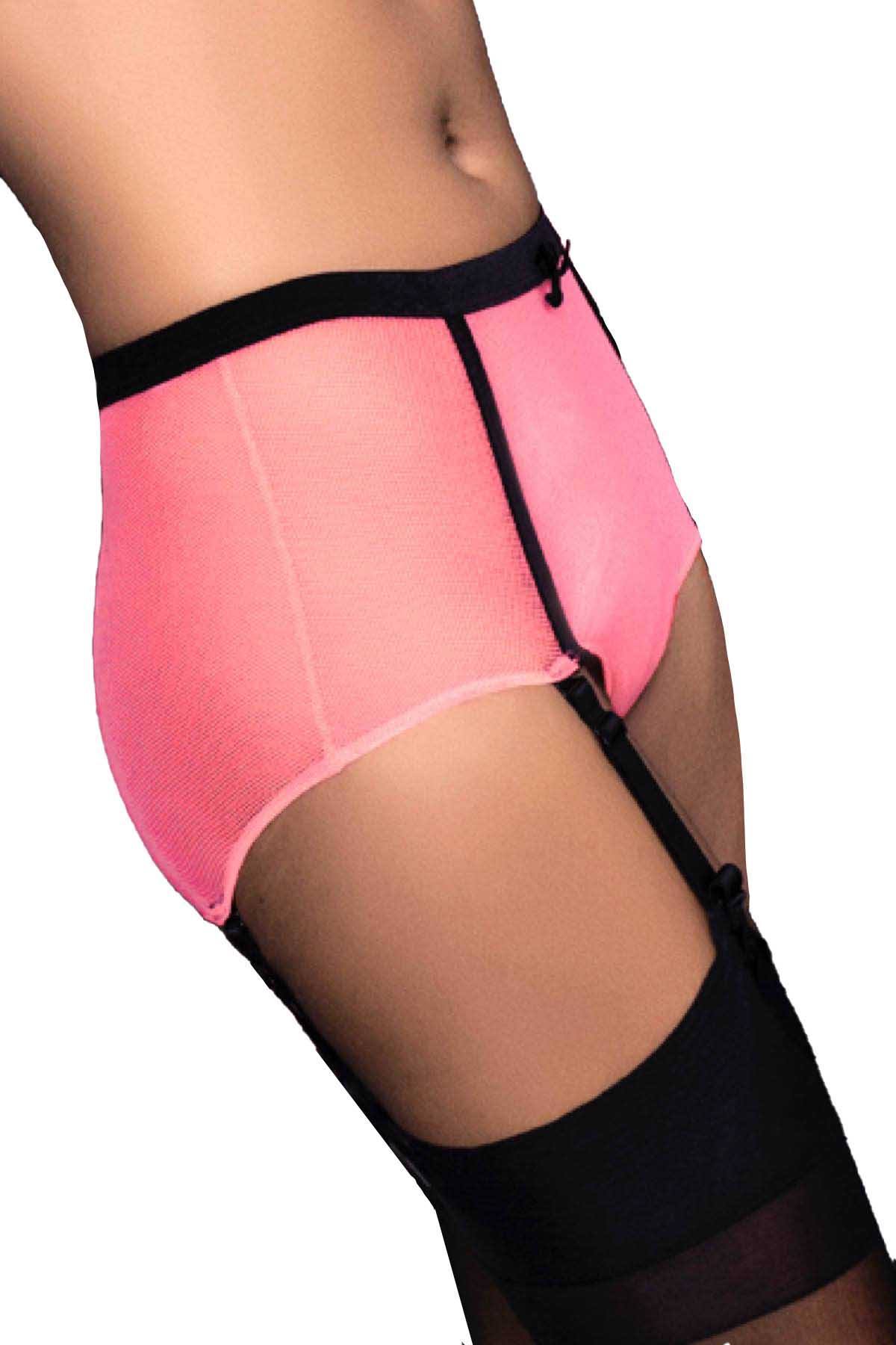 Claudette Pink Fishnet Pin-Up Panty