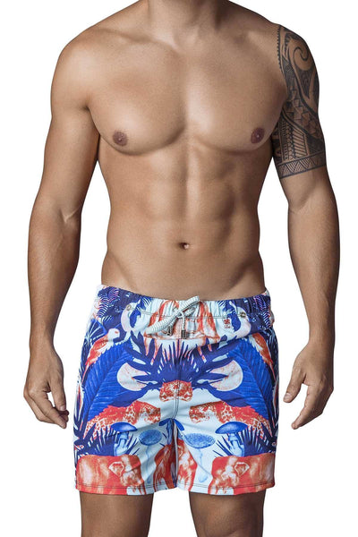 Clever Blue Breeze Long Swim Short