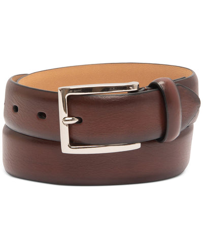 Club Room Burnished Belt Cognac