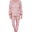 Cuddl Duds Printed Top & Jogger Pants Loungewear Set Pink Print