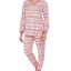 Cuddl Duds Printed Top & Jogger Pants Loungewear Set Pink Print