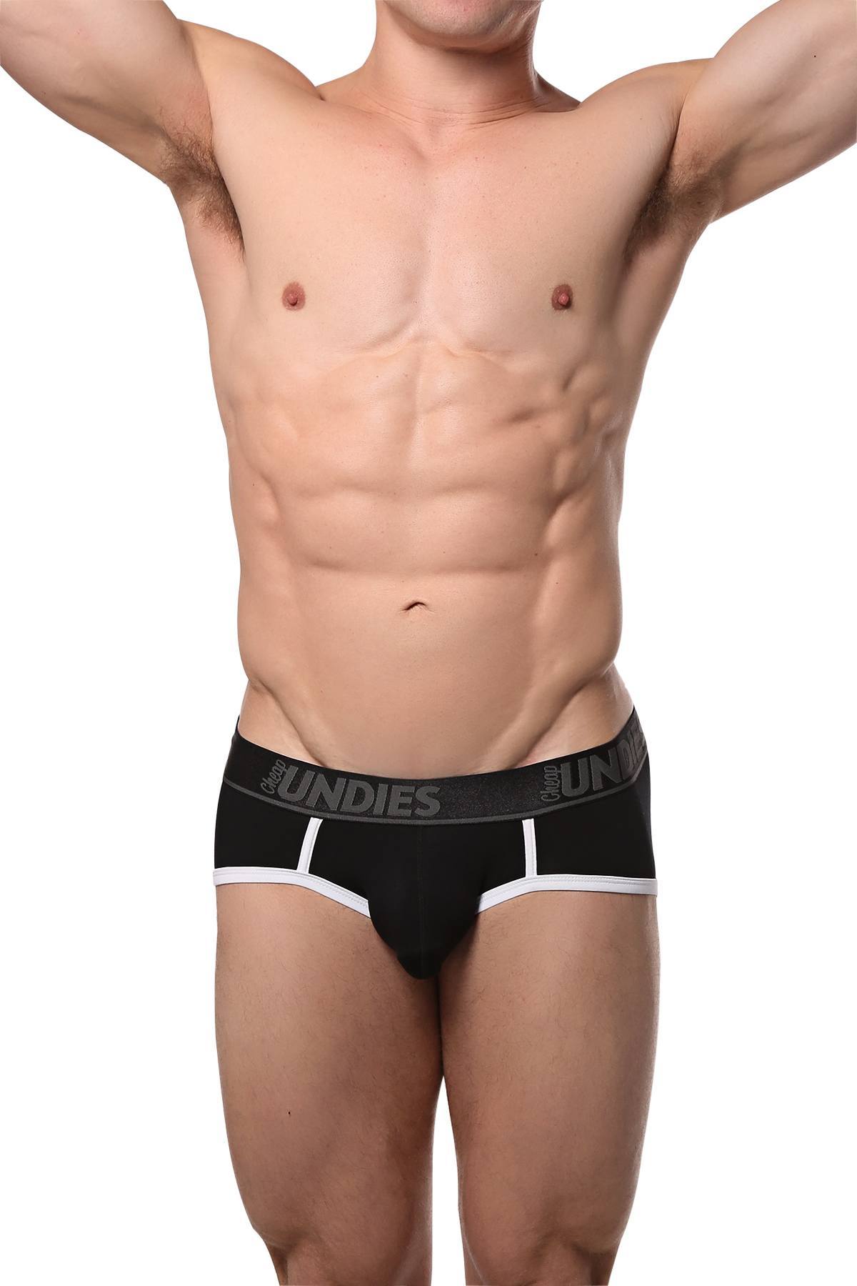 DAMAGED! CheapUndies Black Touch Brief