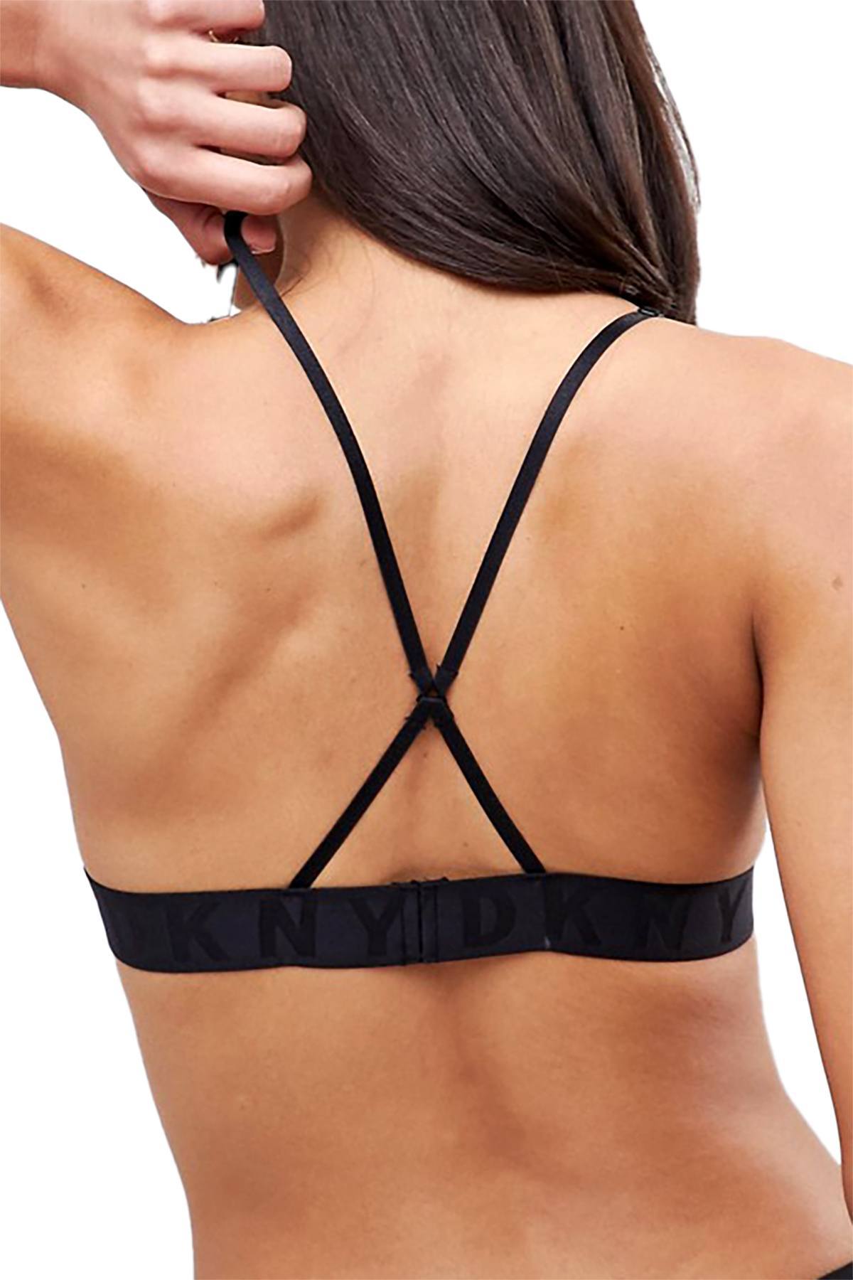 DKNY Black Logo Mesh Seamless Wireless Bralette