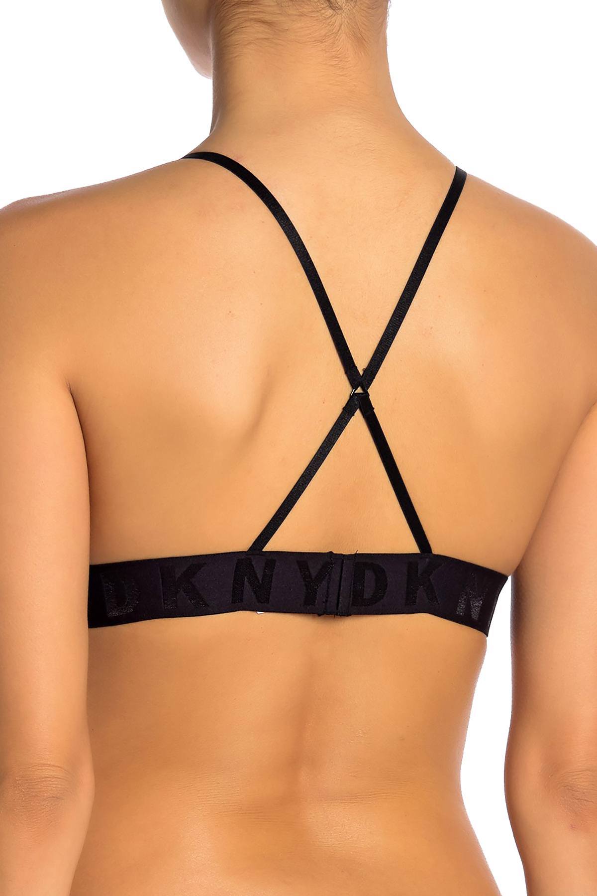 DKNY Black Logo Mesh Seamless Wireless Bralette