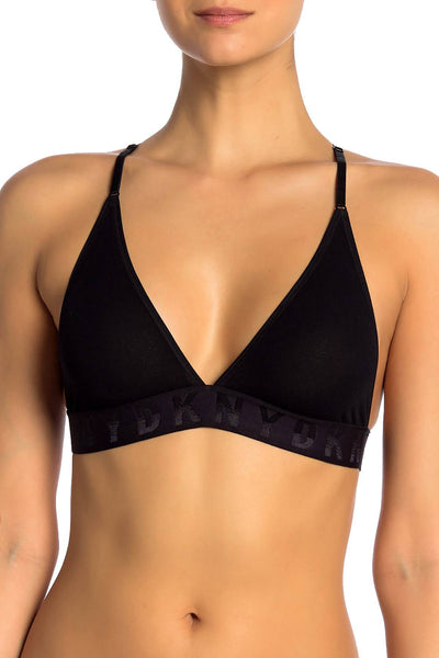 DKNY Black Logo Mesh Seamless Wireless Bralette