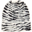 DKNY Black/White Fuzzy Animal Print Beanie