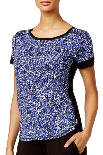 DKNY Blue/Black Printed Short-Sleeve Lounge Top