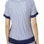 DKNY Blue Striped Contrast-Trim Lounge Top