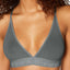 DKNY Graphite Seamless Logo Wireless Mesh Bralette