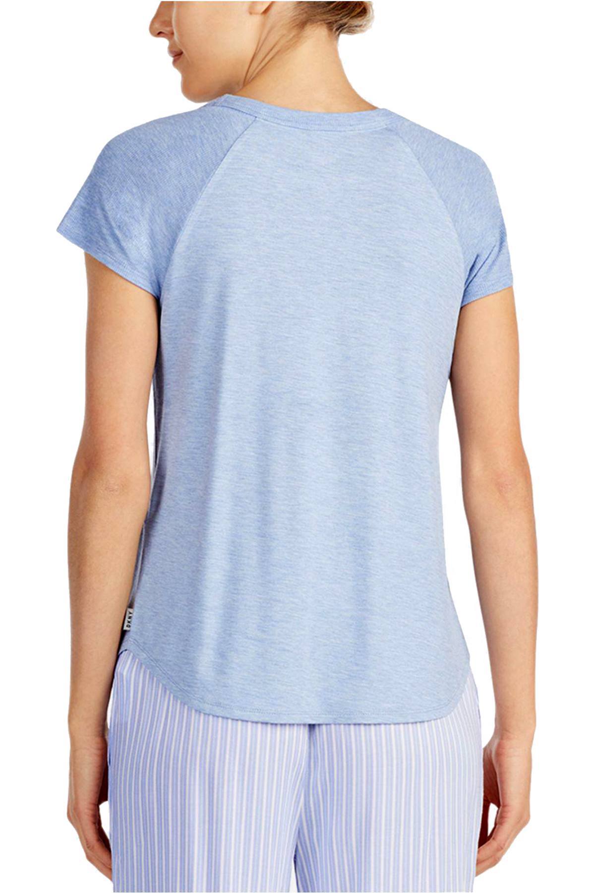 DKNY Heather-Blue Solid Lounge Tee