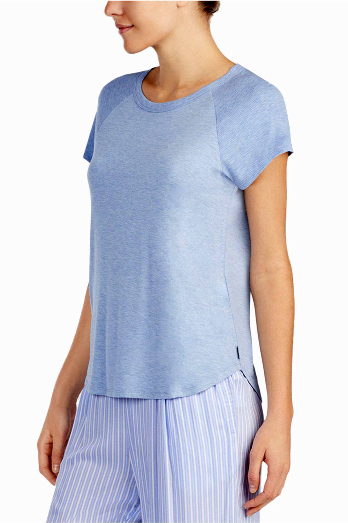 DKNY Heather-Blue Solid Lounge Tee