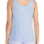 DKNY Periwinkle-Grid Contrast-Stripe Tank Top